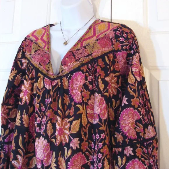 Rachel Zoe | Embroidered Floral Printed Blouse Top - Picture 4 of 11